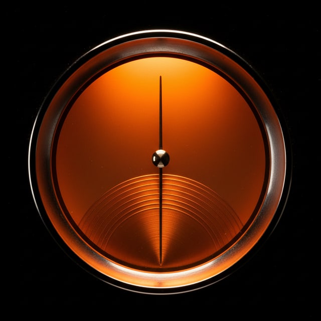 Sintonizador FM con dial iluminado naranja — Latinos FM 93.6 Gandía