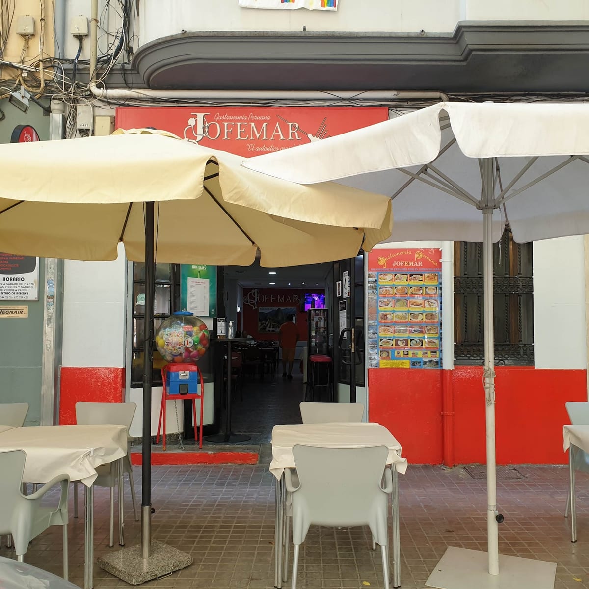 Restaurante Peruano Jofemar Valencia, auténtica comida peruana, ceviche, causa, arroz con pato y murales de Nazca — foto oficial del restaurante.